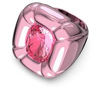 Swarovski Anillo de cóctel Dulcis, Cristales de talla cushion, Rosa, 55