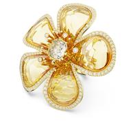 Swarovski anillo de cóctel florere, diseño de flores amarillas en un