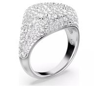 Swarovski anillo de cóctel meteora, blanco, baño de rodio, 50