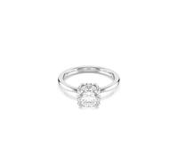 Swarovski Anillo de cóctel Stilla, Talla redonda, Blanco, Acabado en tono plateado