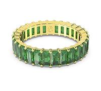 Anillo Matrix, Talla baguette, Verde, Baño tono oro 58