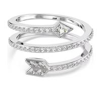 Swarovski Anillo Idyllia – Cristal, sin piedras preciosas, baño de rodio, Talla 55