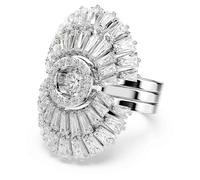 Swarovski Anillo Idyllia, Conjunto (3), Tallas mixtas, Caracola, Blanco, Baño de rodio, 52
