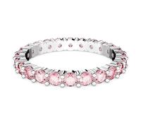 Swarovski Anillo Matrix, Talla redonda, Rosa, Baño de rodio