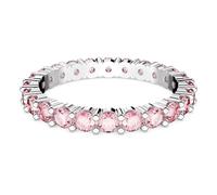 Swarovski Anillo Matrix, Talla redonda, Rosa, Baño de rodio
