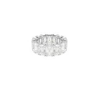Swarovski Anillo Matrix Vittore, Piedras Blancas en Forma Rectangular, Zirconia, Colección Matrix, Talla Baguette, Baño de Rodio, Blanco