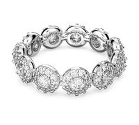 Swarovski Anillo Una Angelic, Talla redonda, Blanco, Baño de rodio