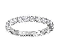 Swarovski Anillo Vittore XL, Blanco, Baño de rodio
