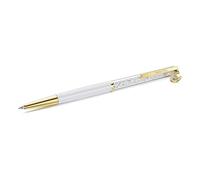 Swarovski Bolígrafo Crystalline Herradura, lacado blanco, baño tono oro