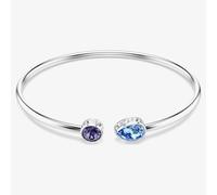 Swarovski Brazalete cromado, cortes mixtos, multicolor, chapado en rodio