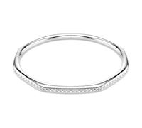 Swarovski Brazalete Dextera, Forma octagonal, Talla redonda, Blanco, Baño de rodio