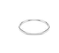 Swarovski Brazalete Dextera, Forma octagonal, Talla redonda, Blanco, Baño de rodio