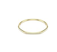 Swarovski Brazalete Dextera, Forma octagonal, Talla redonda, Blanco, Baño tono oro