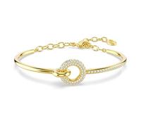 Swarovski Brazalete Dextera Talla redonda Blanco Baño tono oro