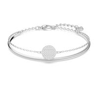 Swarovski Brazalete Ginger, Blanco, Baño de rodio