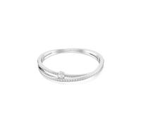 Swarovski Brazalete Hyperbola, Tallas mixtas, Blanco, Baño de rodio