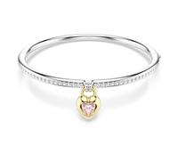 Swarovski Brazalete Idyllia, Tallas mixtas, Corazón, Rosa, Combinación de acabados metálicos