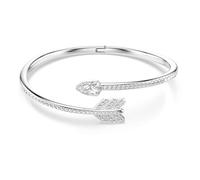 Swarovski Brazalete Idyllia, Tallas mixtas, Flecha, Blanco, Baño de rodio