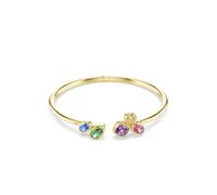 Swarovski Brazalete Imber, cortes mixtos, multicolor, acabado de oro de 18 quilates