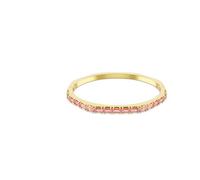 Swarovski Brazalete Matrix, Zirconia Rosa, Talla Baguette, Forma Octagonal, Cierre a Presión, Baño en Tono Oro, Colección Matrix