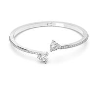 Brazalete Mesmera Attract, Corazón, Blanco, Baño de rodio M