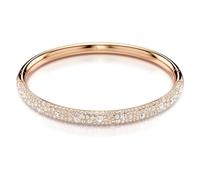 Swarovski Brazalete Meteora, Pavé nieve, Blanco, Baño tono oro rosa
