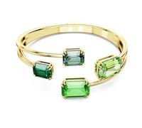 Brazalete Millenia, Talla octogonal, Verde, Baño tono oro M