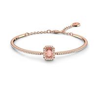 Swarovski Brazalete Millenia para Mujer, Circonita Rosa de Talla Octogonal, Cristales Blancos, en Baño Tono Oro Rosa, Colección Swarovski Millenia