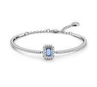 Swarovski Brazalete Millenia para Mujer, con Circonita Azul de Talla Octogonal, Cristales Blancos, en Baño de Rodio, Colección Swarovski Millenia
