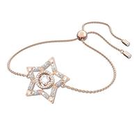 Pulsera Stella, Tallas mixtas, Estrella, Blanca, Baño tono oro rosa