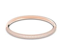 Swarovski Brazalete Stone, Blanco, Baño tono oro Rosa