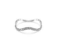 Swarovski Brazalete Sublima, Talla redonda, Blanco, Baño de rodio