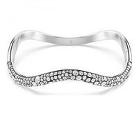 Swarovski Brazalete Sublima, Talla redonda, Blanco, Baño de rodio