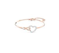 Swarovski Brazalete Swarovski Infinity, Infinity y corazón, Blanco, Combinación de acabados metálicos