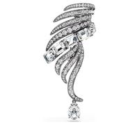 Swarovski Broche The Vienna Collection, pluma blanca, chapado en rutenio