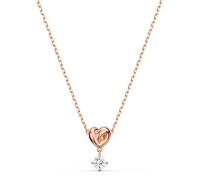 Colgante Lifelong Heart, Blanco, Baño tono oro rosa