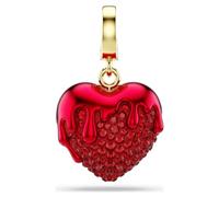 Swarovski Charm Idyllia corte redondo, corazón, rojo, chapado en oro, 5742994