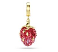 Swarovski Charm Idyllia, Tallas mixtas, Fresa, Rojo, Baño tono oro