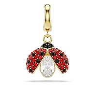 Swarovski Charm Idyllia, Tallas mixtas, Mariquita, Rojo, Baño tono oro