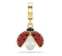 Swarovski Charm Idyllia, Tallas mixtas, Mariquita, Rojo, Baño tono oro