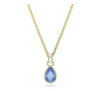 Swarovski Chroma Colgante, Talla Pera, Azul, Acabado En Oro De 18 Quilates