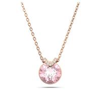 Swarovski Colgante Bella V, Talla redonda, Rosa, Baño tono oro rosa