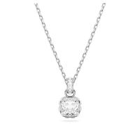 Colgante Birthstone, Talla cuadrada, Abril, Blanco, Baño de rodio OS