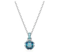 Swarovski Colgante Birthstone, Talla cuadrada, Diciembre, Azul, Baño de rodio