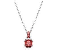 Swarovski Colgante Birthstone, Talla cuadrada, Julio, Rojo, Baño de rodio