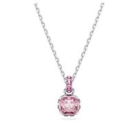 Swarovski Colgante Birthstone, Talla cuadrada, Octubre, Rosa, Baño de rodio