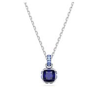 Swarovski Colgante Birthstone, Talla cuadrada, Septiembre, Azul, Baño de rodio