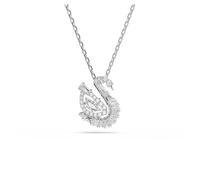 Swarovski Colgante de cisne, cortes mixtos, cisne, blanco