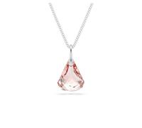 Swarovski Colgante de Gota Lunar, Colgante en Forma de Gota de Agua, Suspendido de una Delicada Cadena, Diseño de un Gran Cristal Rosa con Talla Toupie, Cadena Ajustable de 38-43 cm, Rosa