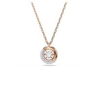 Swarovski Colgante Dextera, Talla redonda, Blanco, Baño tono oro rosa
